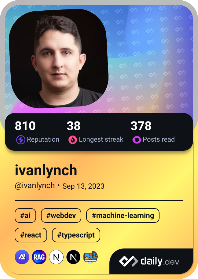 ivanlynch's Dev Card