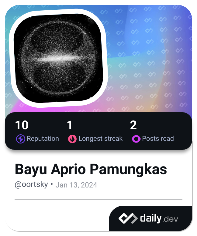 Bayu Aprio Pamungkas's Dev Card