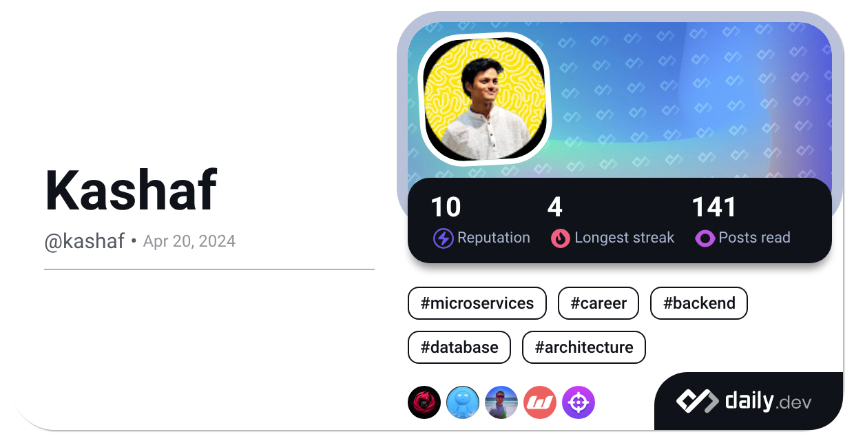 Kashaf R Kashaf (@kashaf) | daily.dev