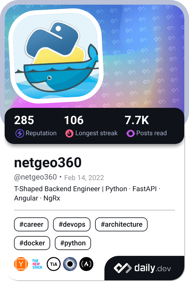 netgeo360's Dev Card