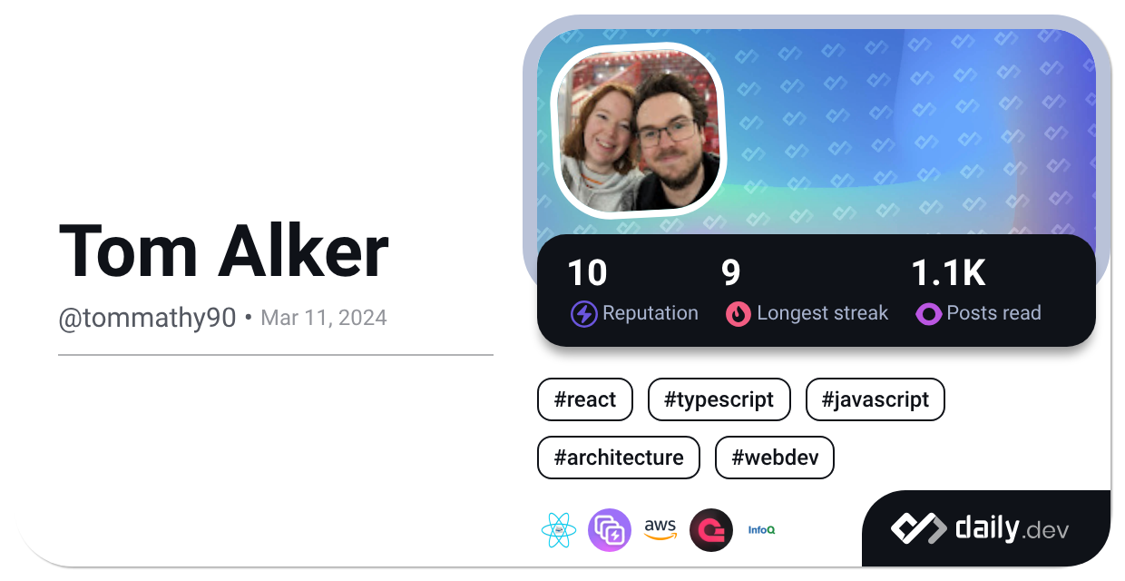 Tom Alker (@tommathy90) | daily.dev