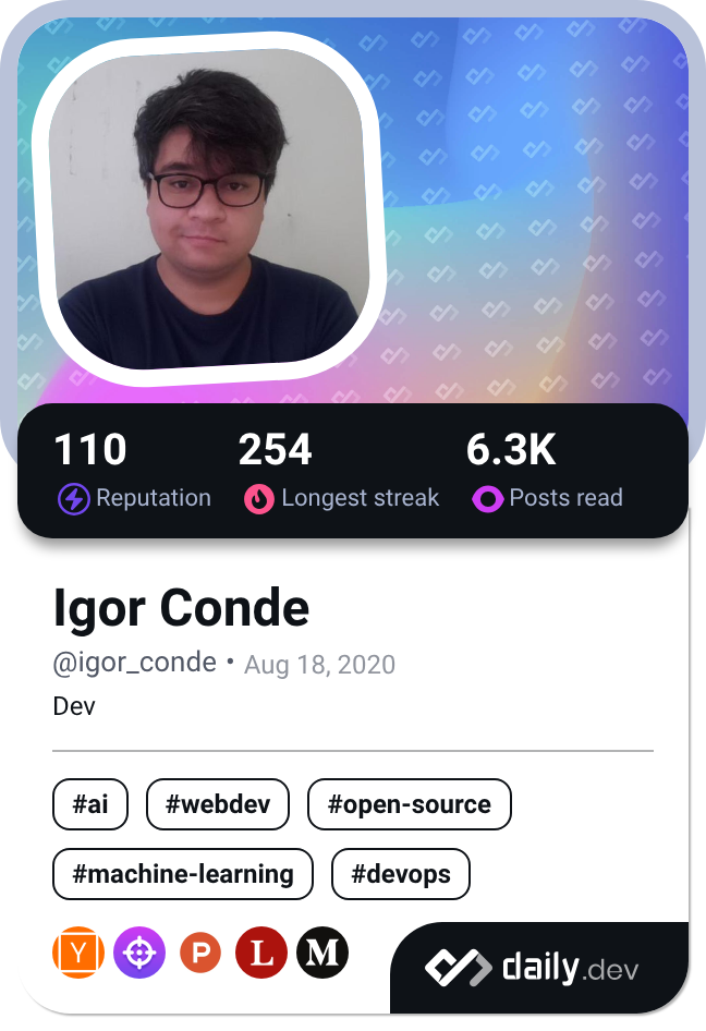 Igor Conde's Dev Card
