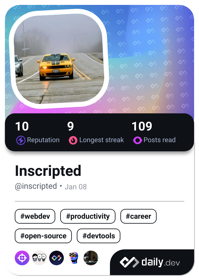 Inscripted's Dev Card