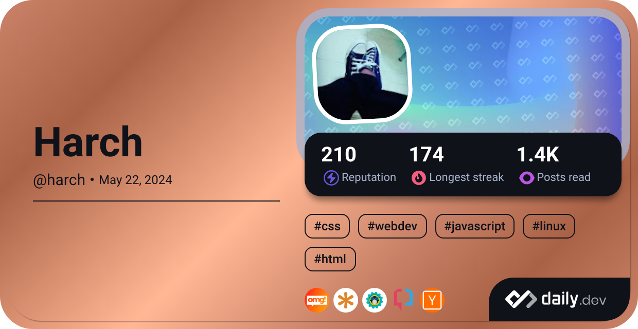Harch Harch (@harch) | daily.dev
