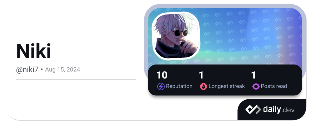 Niki (@niki7) | daily.dev