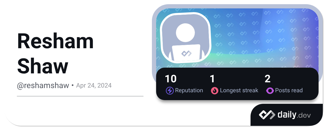 Resham Shaw (@reshamshaw) | daily.dev