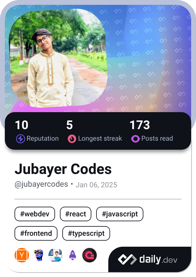Mir Hussain's Dev Card
