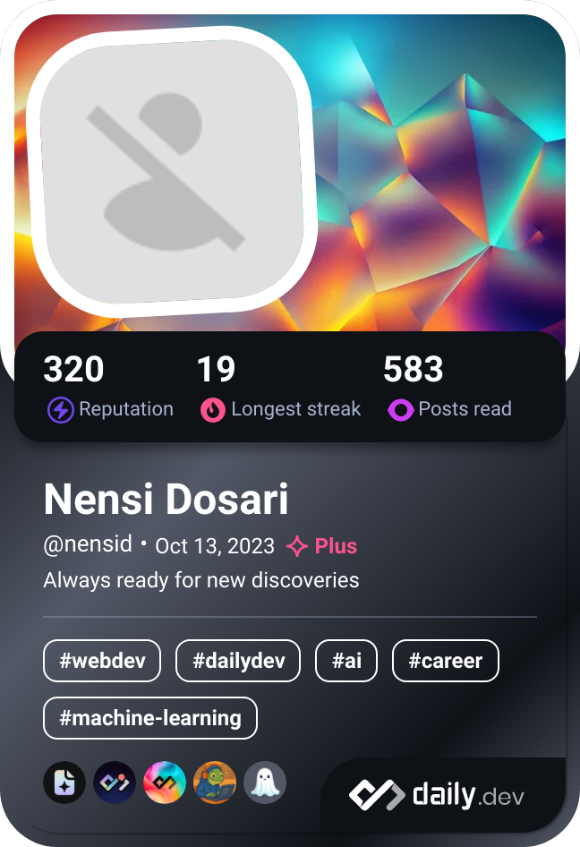 Nensi Dosari's Dev Card