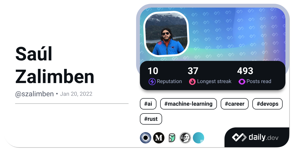 Saúl Zalimben's Dev Card