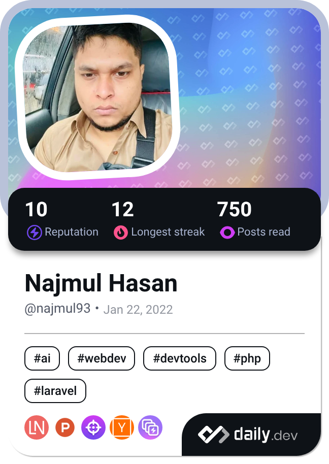 MD.Najmul Hasan's Dev Card