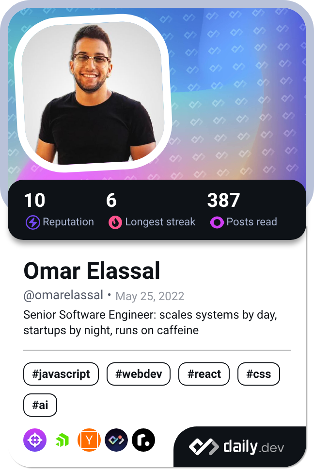 Omar Elassal's Dev Card