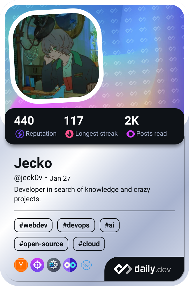 Jecko's Dev Card