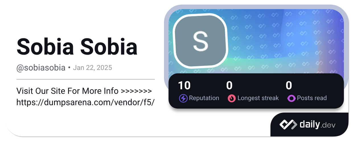 Sobia Sobia (@sobiasobia) | daily.dev