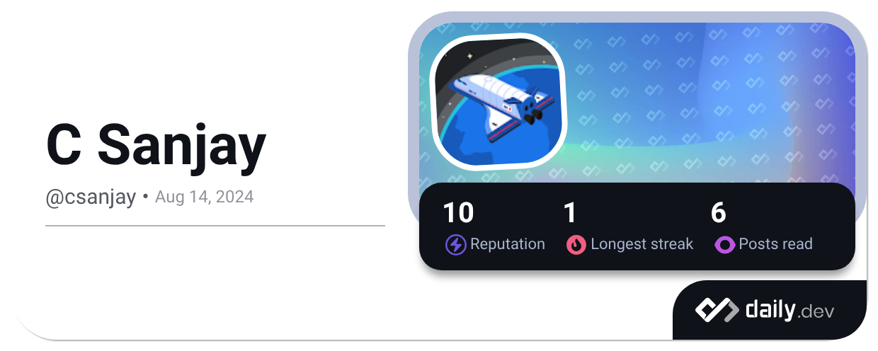 C Sanjay (@csanjay) | daily.dev