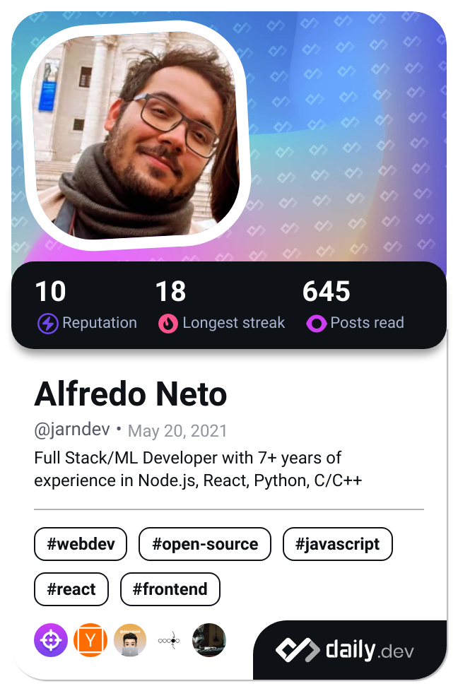 Alfredo Neto's Dev Card
