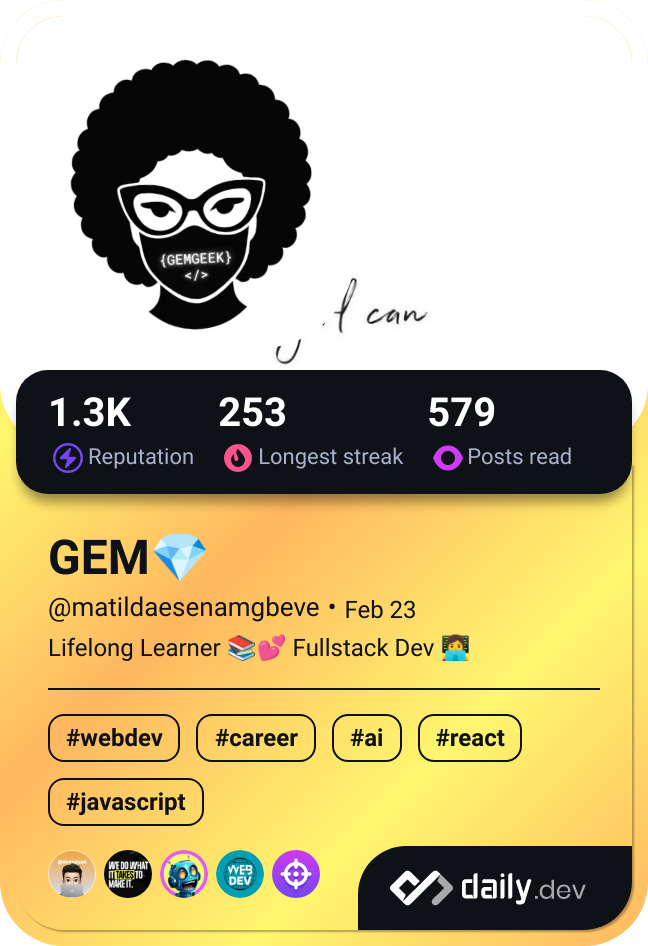 Matilda Esenam Gbeve's Dev Card