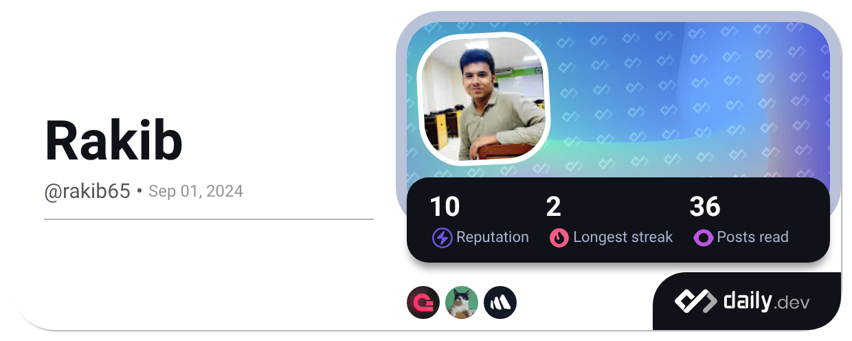 Rakib (@rakib65) | daily.dev