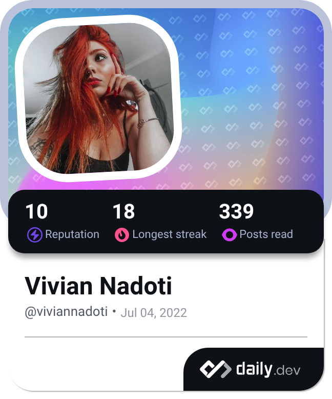 Vivian Nadoti's Dev Card