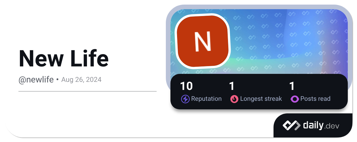 New Life (@newlife) | daily.dev