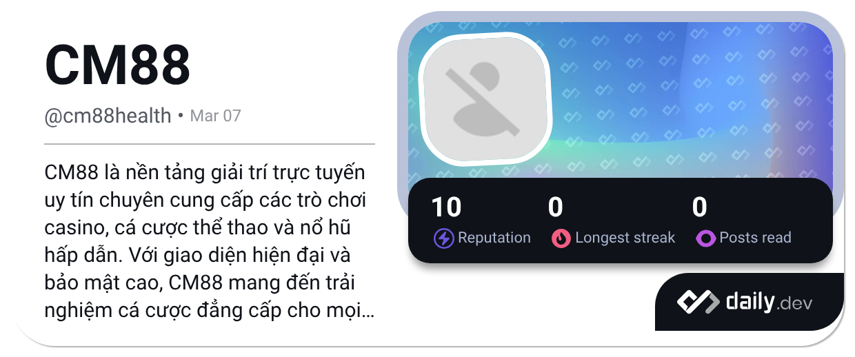 CM88 (@cm88health) | daily.dev
