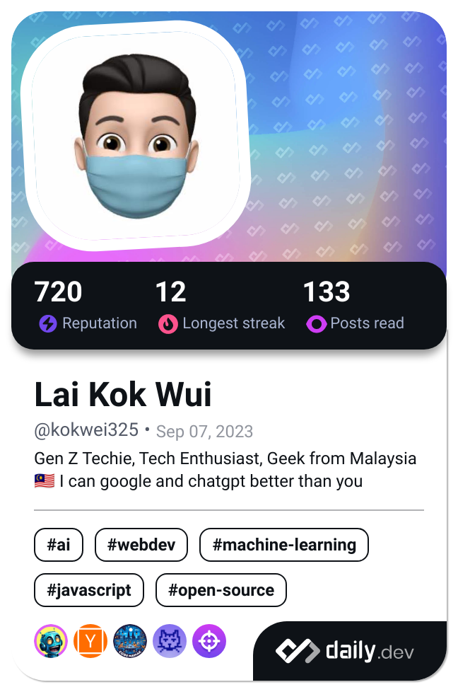 Lai Kok Wui's Dev Card