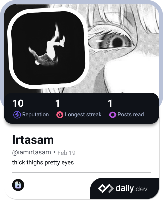 Irtasam's Dev Card