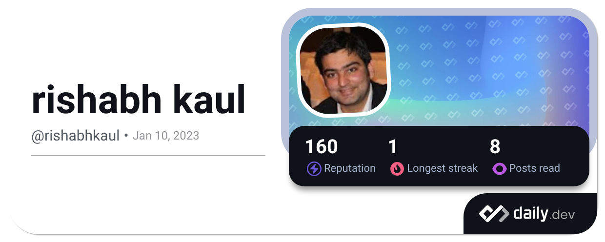 rishabh kaul (@rishabhkaul) | daily.dev