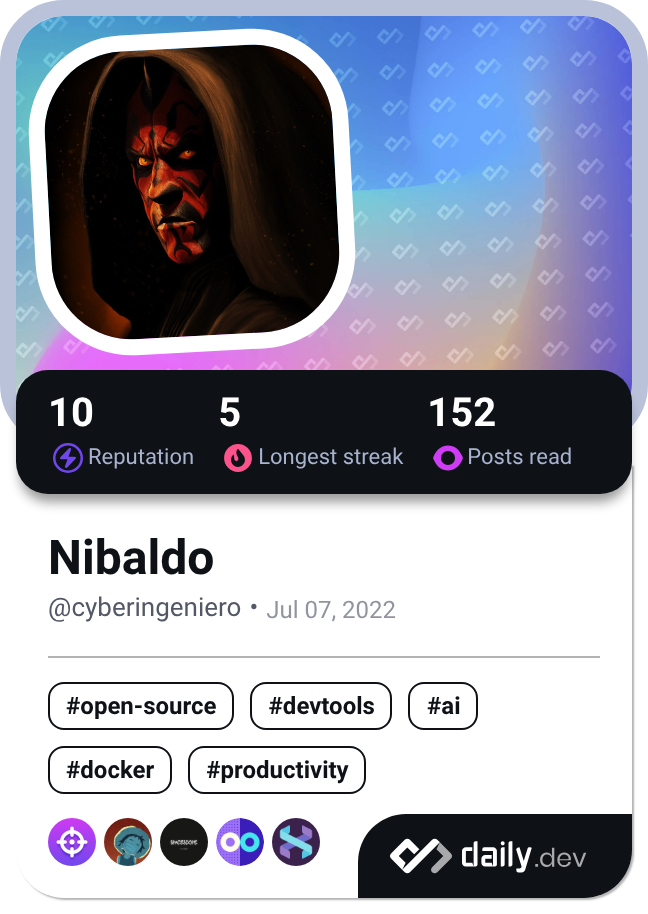 Nibaldo's Dev Card
