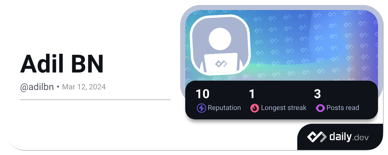 Adil BN (@adilbn) | daily.dev