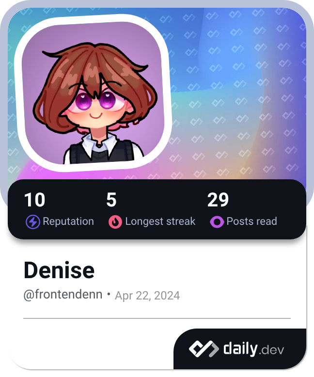 Denise's Dev Card