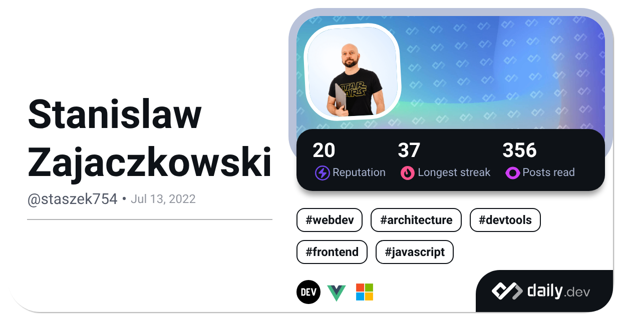 Stanislaw Zajaczkowski's Dev Card