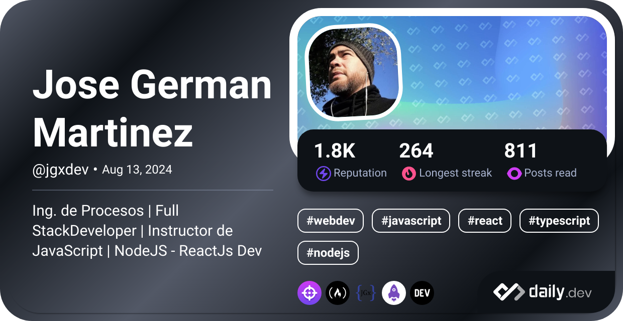 Jose German Martinez's Dev Card