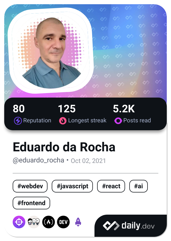 Eduardo da Rocha's Dev Card