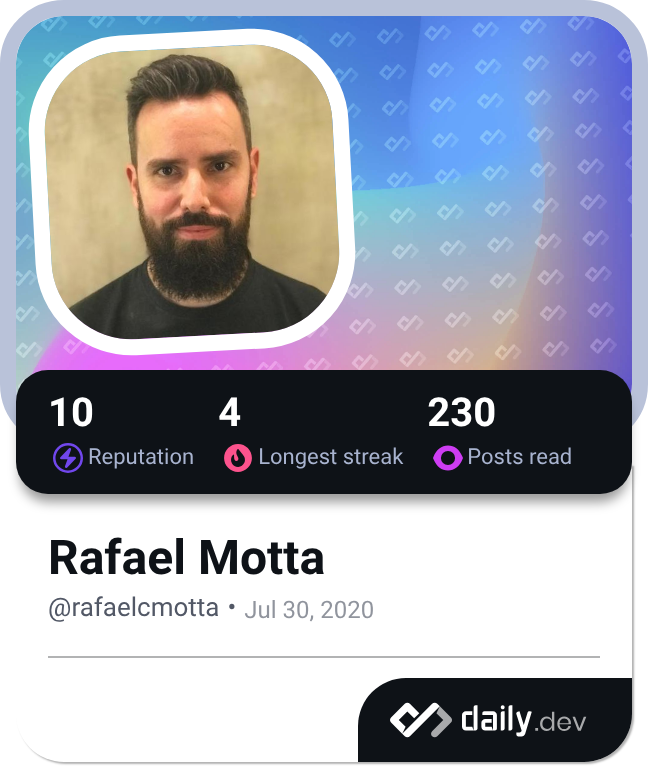 Rafael Motta's Dev Card