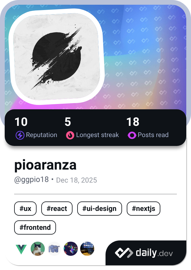 pioaranza's Dev Card