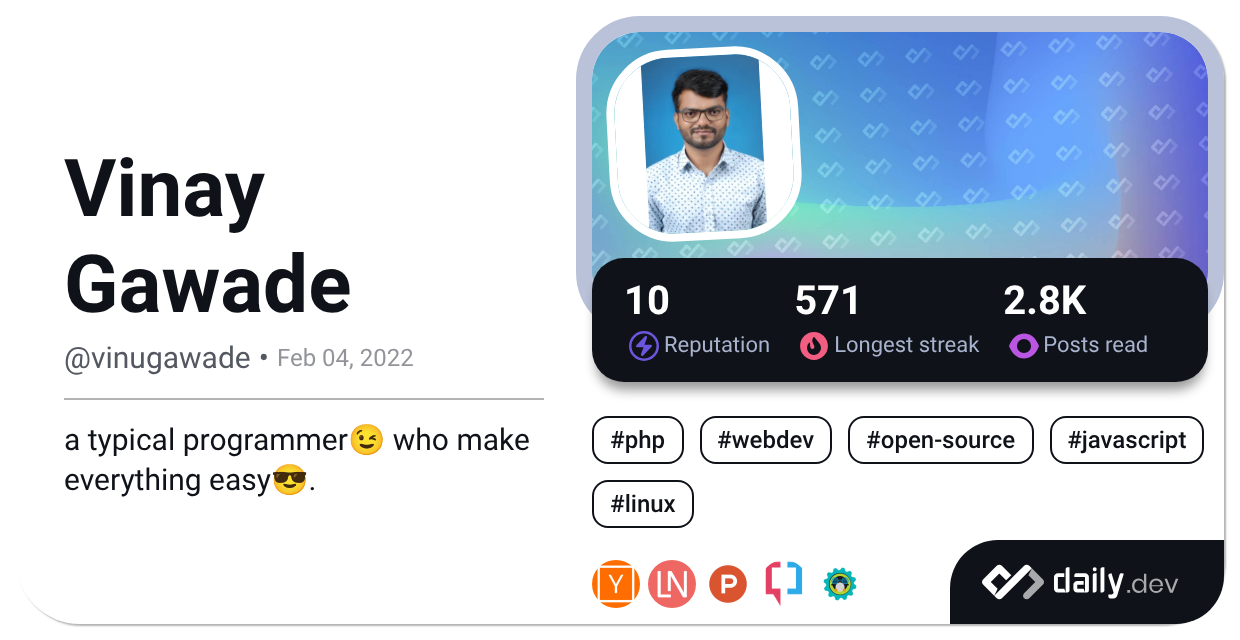 Vinay Gawade (@vinugawade) | daily.dev