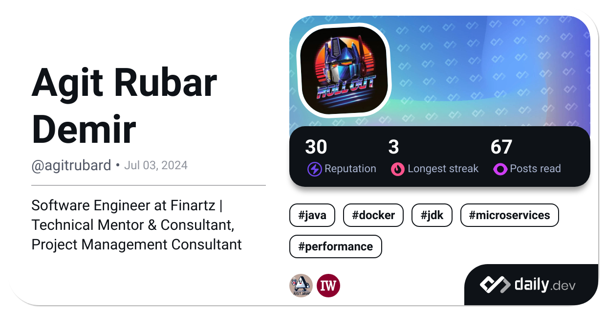 Agit Rubar Demir's Dev Card