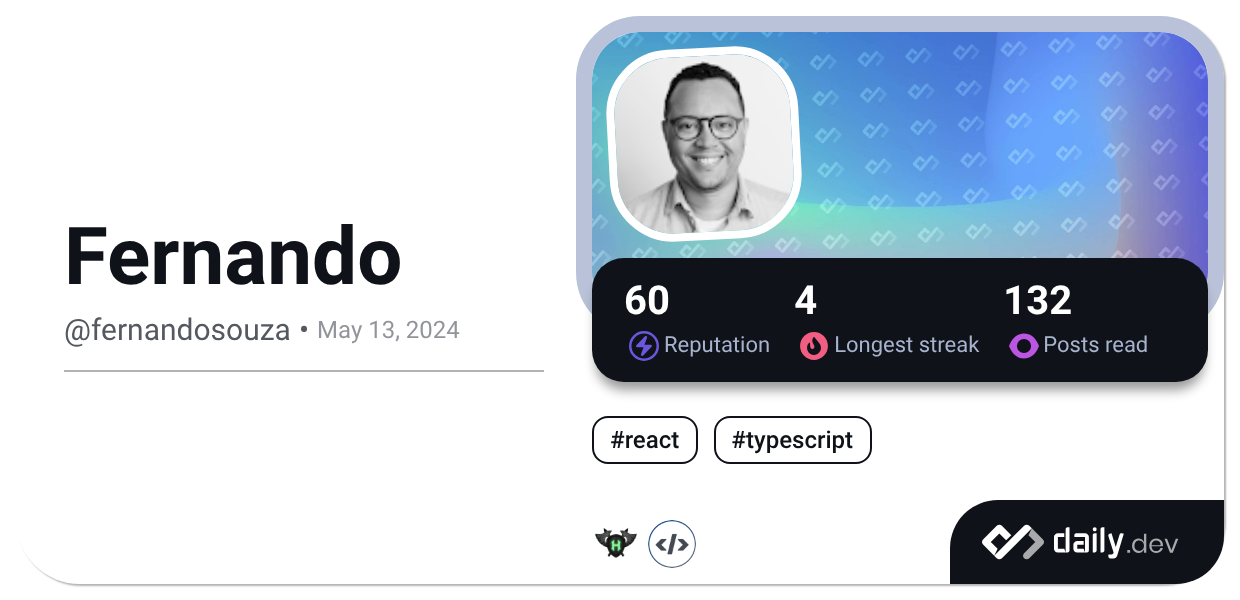 Fernando (@fernandosouza) | daily.dev