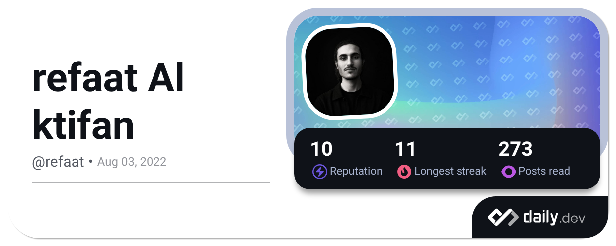 refaat Al ktifan (@refaat) | daily.dev