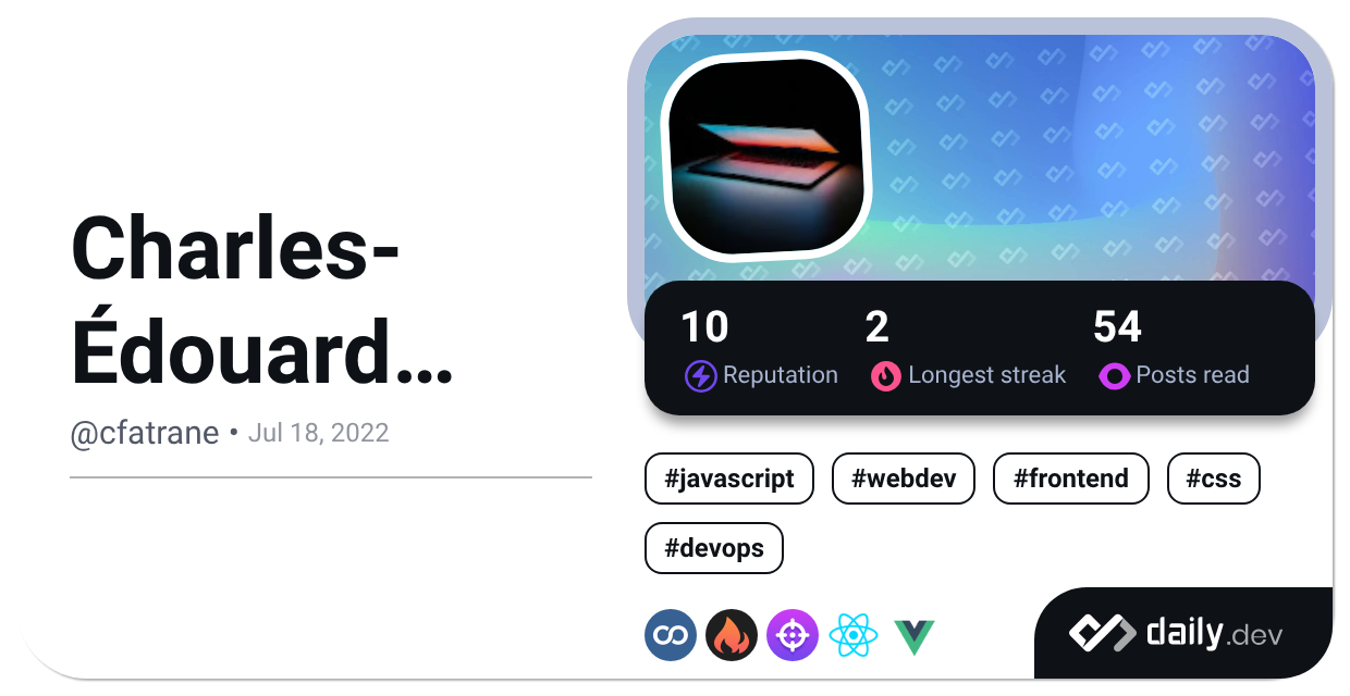 Charles-Γdouard Fatrane's Dev Card