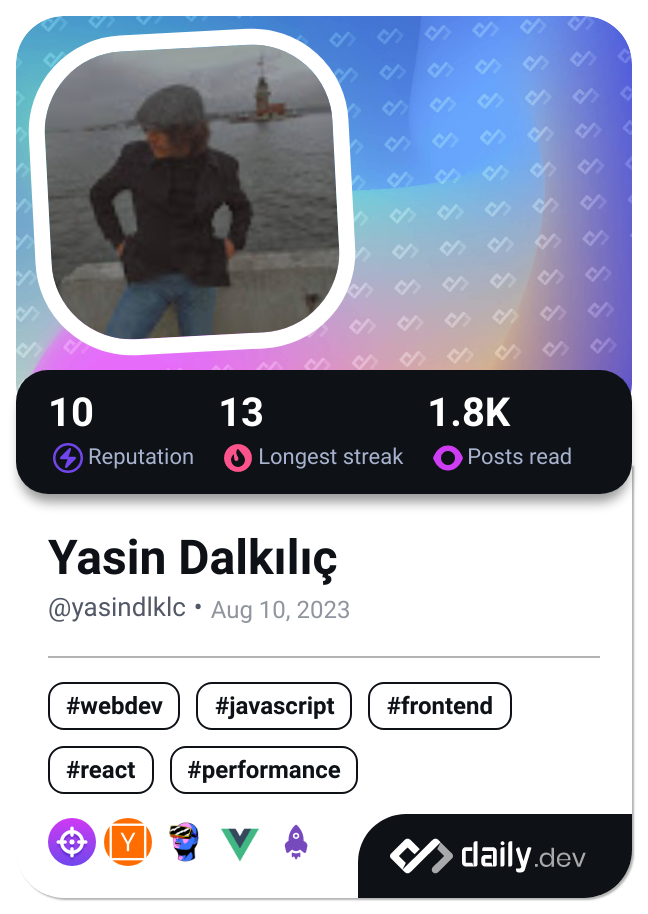 Yasin Dalkılıç's Dev Card