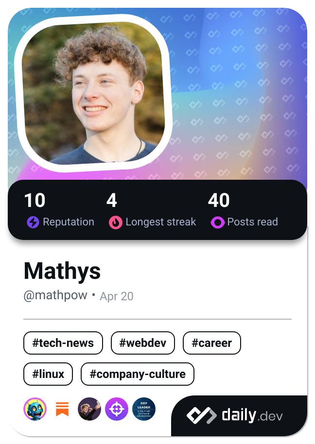 Mathys's Dev Card