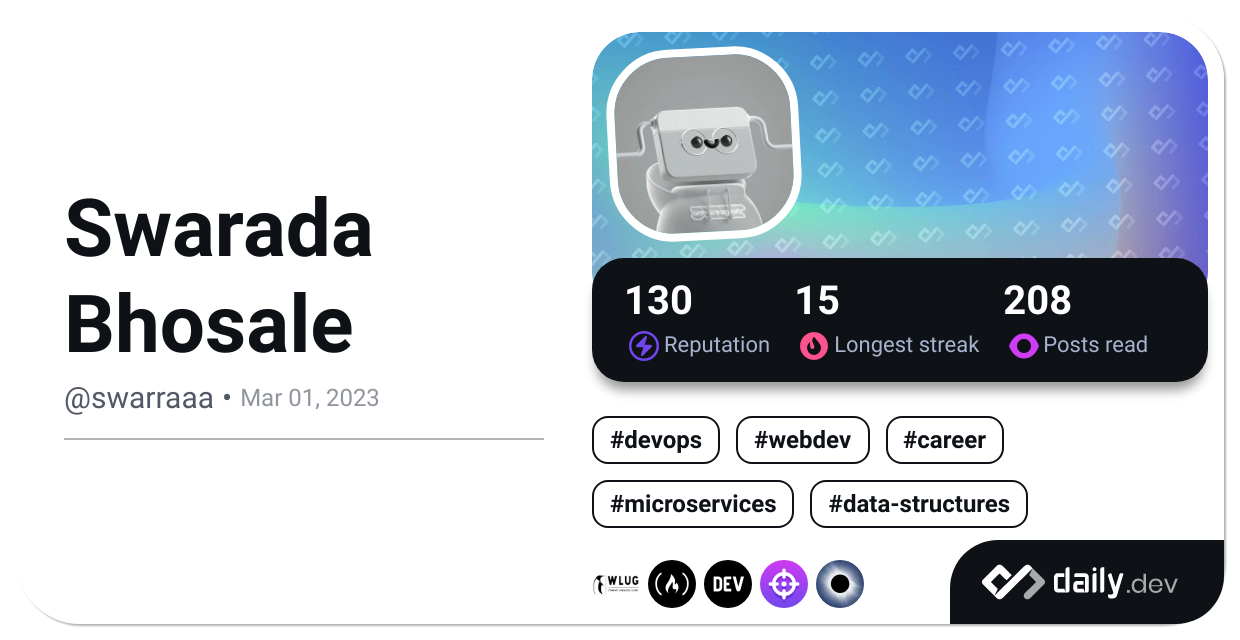 Swarada Bhosale's Dev Card