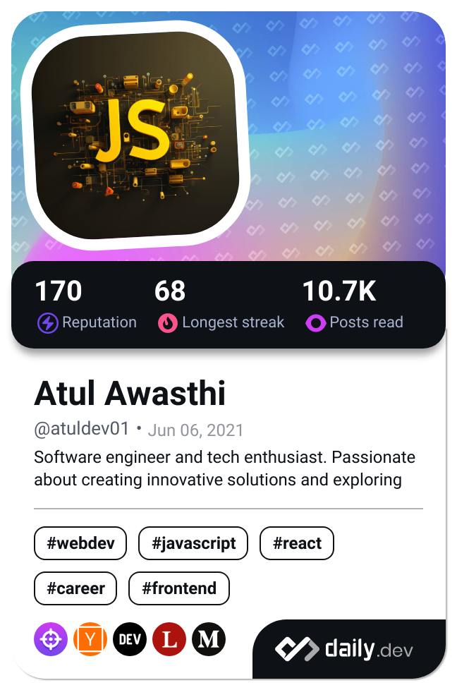 Atul Awasthi's Dev Card