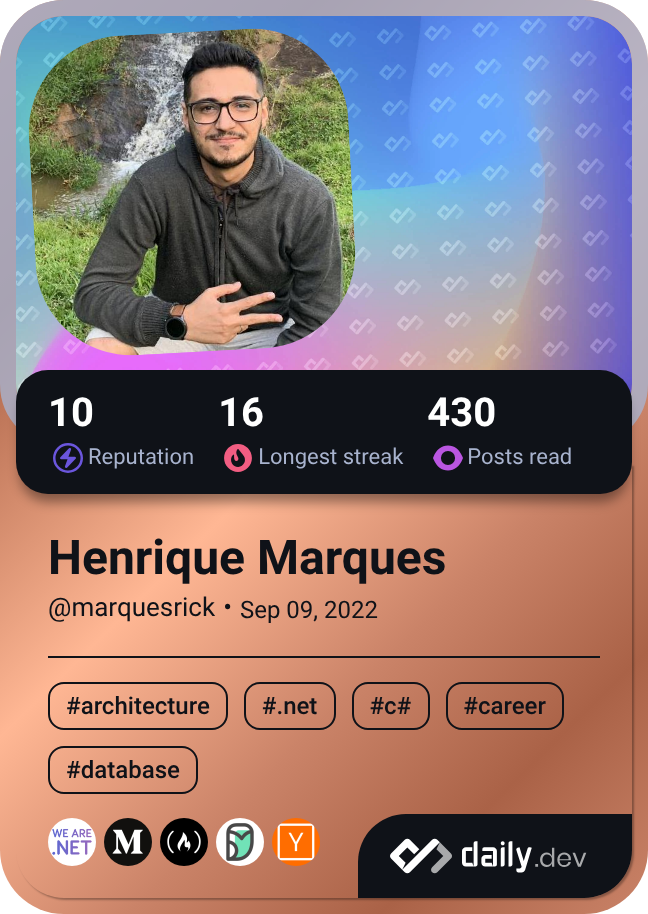 Henrique Marques's Dev Card