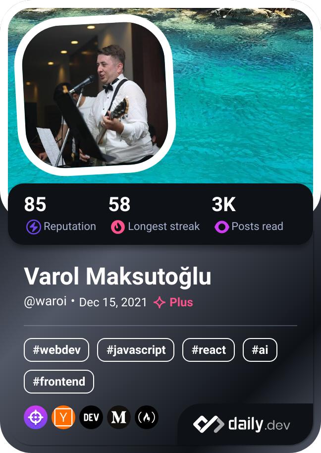 Varol Maksutoğlu's Dev Card
