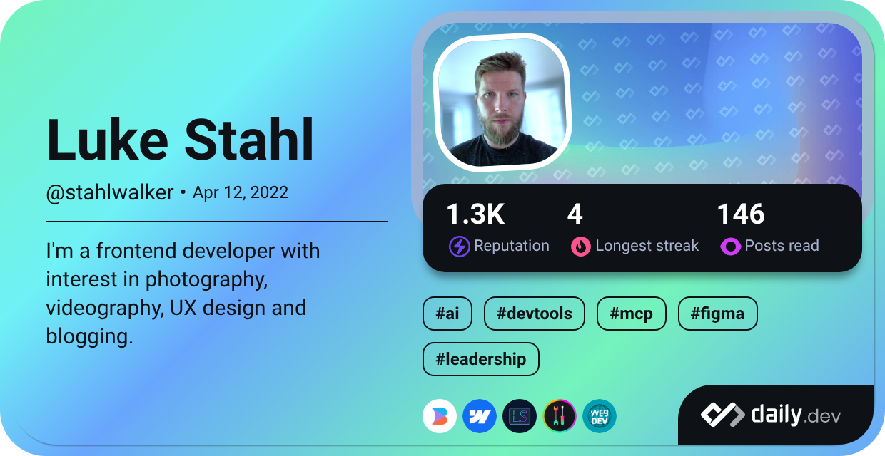 Luke Stahl's Dev Card