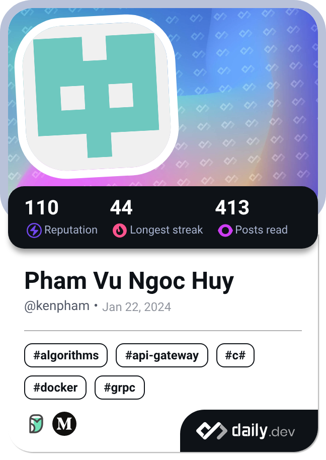 Pham Vu Ngoc Huy's Dev Card