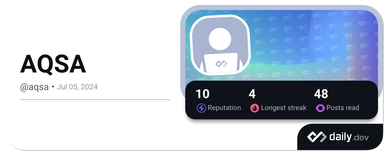 AQSA (@aqsa) | daily.dev