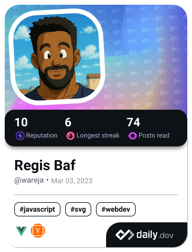 Regis Baf's Dev Card